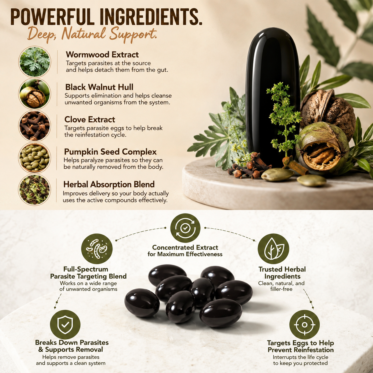 Wormwood Black Walnut Cloves