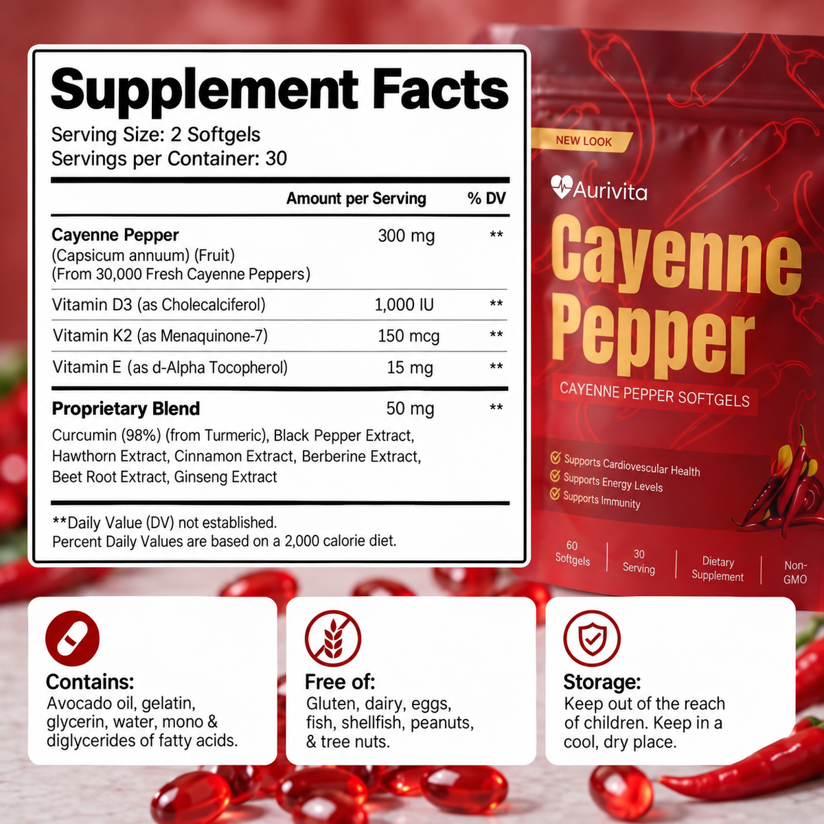 Aurivita Cayenne Pepper