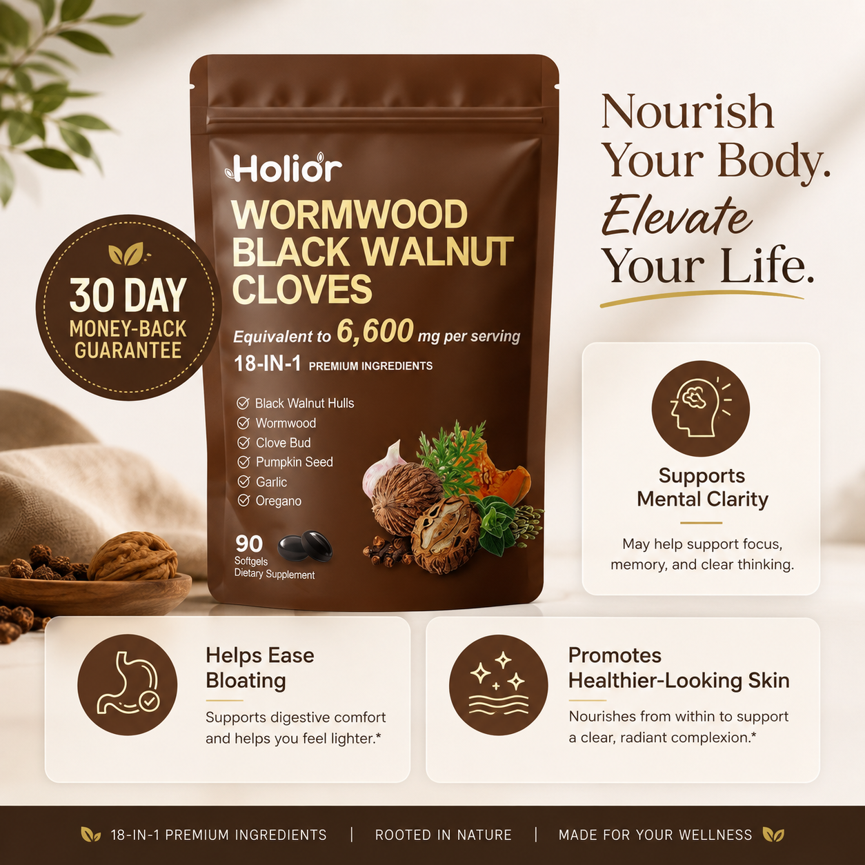 Wormwood Black Walnut Cloves